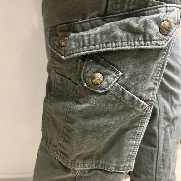 Carhartt Mens Green Cargo Pants Work Jeans Relaxed Fit Heavyweight Size 34 - Picture 4 of 14